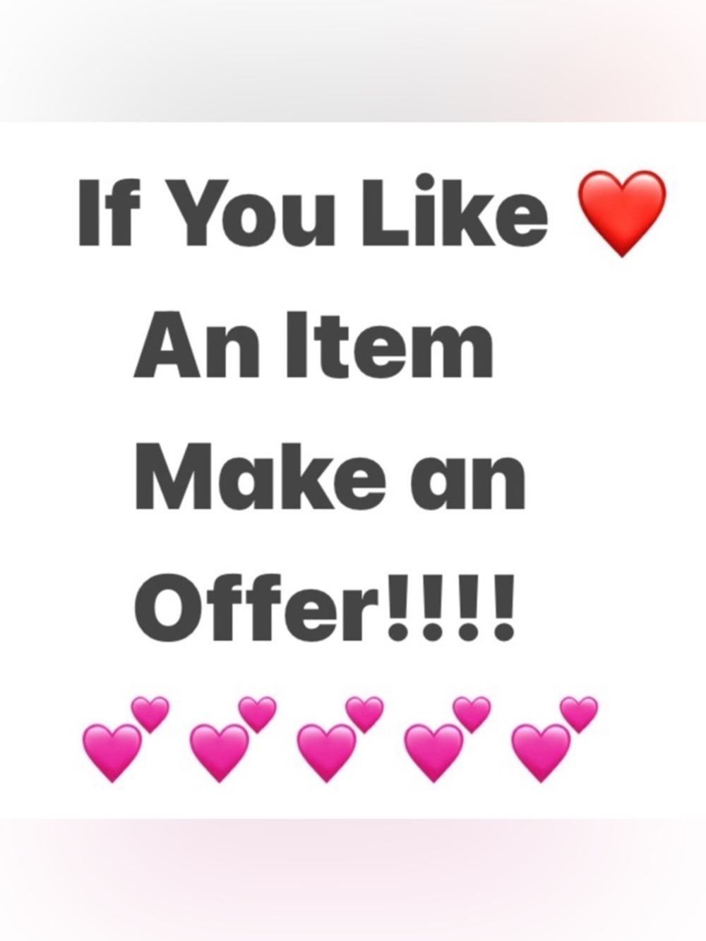 All offers welcome 🤗